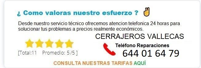 cerrajero Vallecas precio